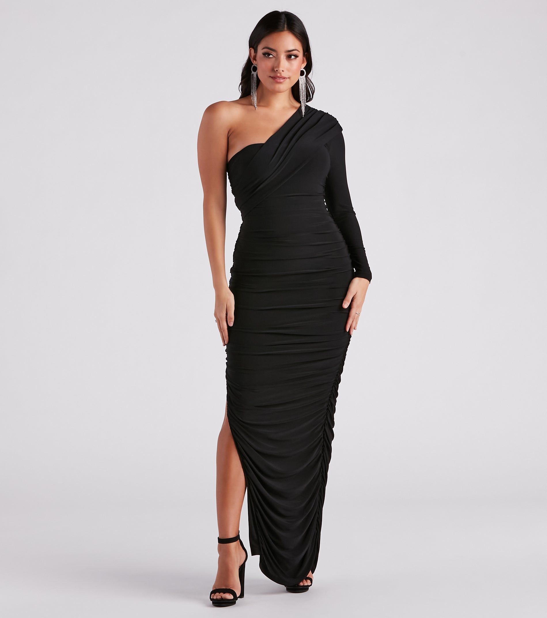 Formal Ruche Mermaid Long Dress
